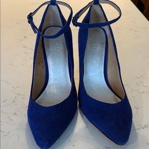 Decades for modern vintage royal blue suede pump